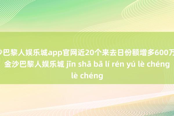 金沙巴黎人娱乐城app官网近20个来去日份额增多600万份-金沙巴黎人娱乐城 jīn shā bā lí rén yú lè chéng